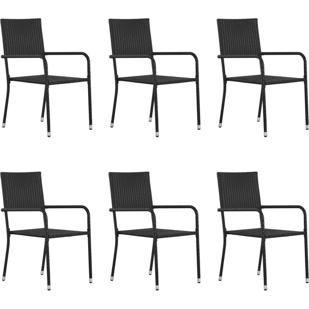 VidaXL, Gartenstühle, Garten-Essstühle 6 Stk. Stapelbar Polyrattan