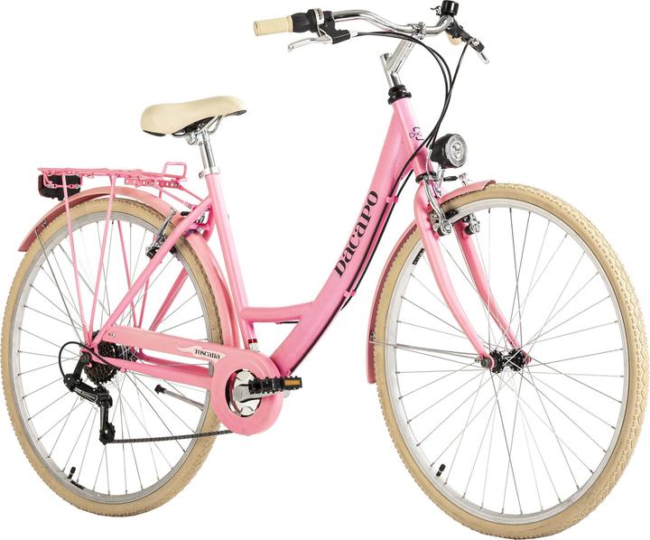 Damenfahrrad 28" Toscana Damen Bike Vintage Rosa 6 Gänge RH 48 cm (48 cm)