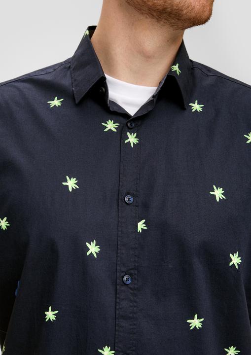 Produktbild S.Oliver Hemd Gemustertes Kurzarmhemd aus Baumwollstretch (XXL)