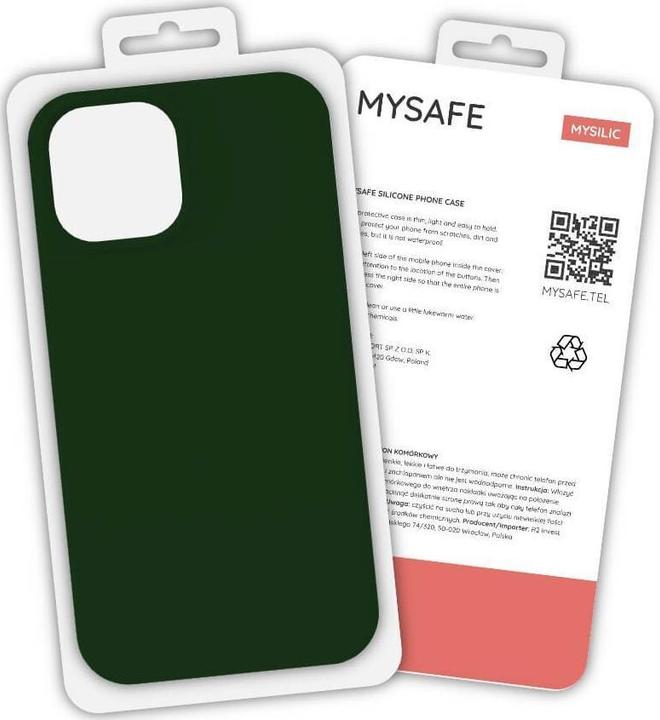 Actual product image Mysafe SILICONE CASE IPHONE 13 PRO MAX DARK Žalias BOX (Apple iPhone 13 Pro Max)