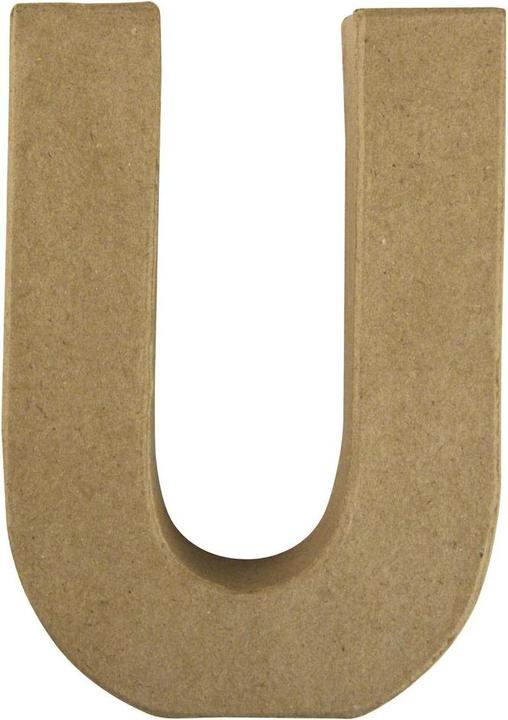 Produktbild Rayher Pappmaché Buchstabe U, FSC Recycled 100%