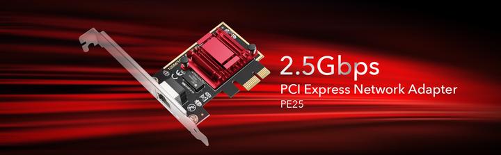 Actual product image Cudy PE25 network card Internal Ethernet (Mini PCI Express)