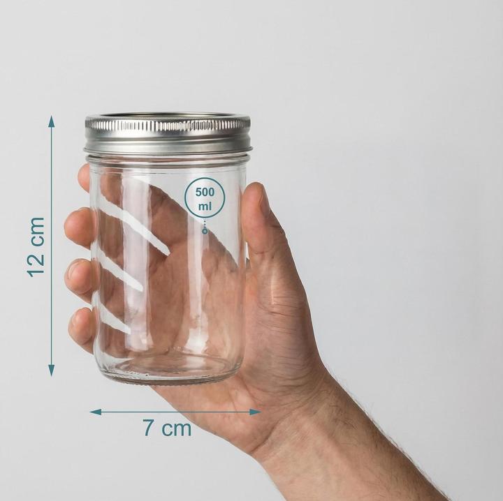 Actual product image Relaxdays 8-piece jam jar set (8 pcs., 0.50 l)