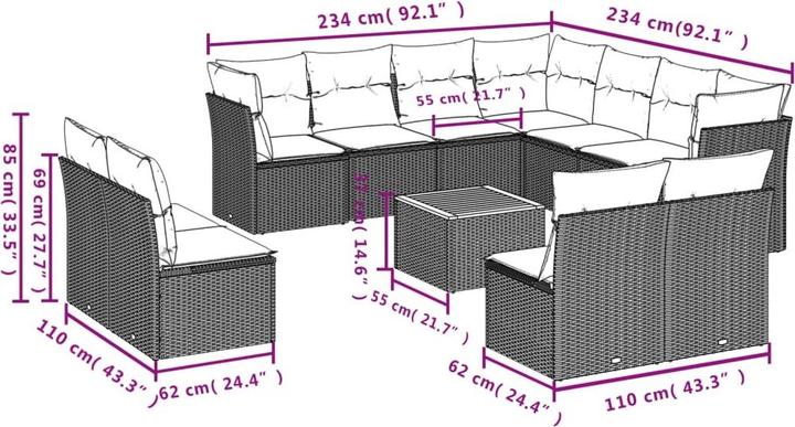 Immagine prodotto vidaXL Garten Sofagarnitur