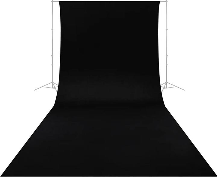 Caruba Wrinkle Resistant Backdrop 2,60 x 6 Meter Zwart (260 cm, 600 cm)