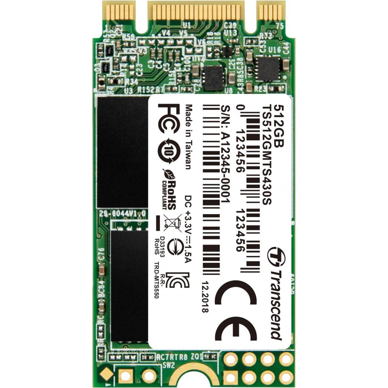 Transcend 430S (512 GB, M.2 2242), SSD