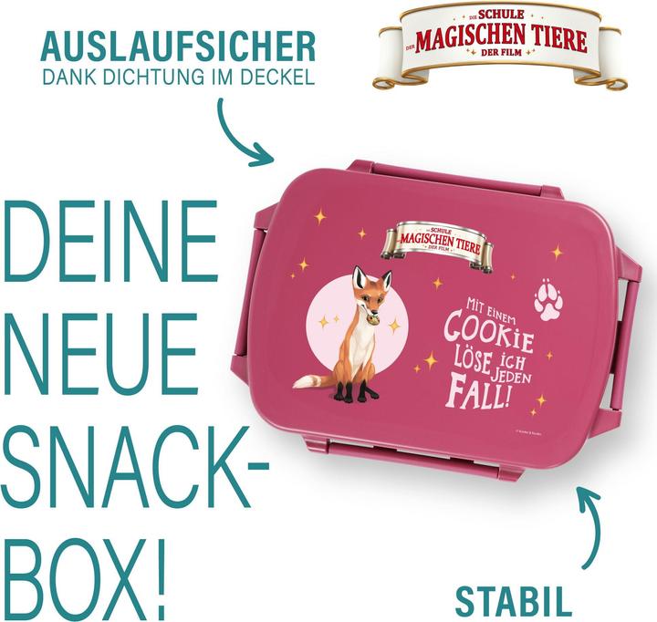 Actual product image Awave The School of Magical Animals snack box, made of rPET | berry red, Rabbat
