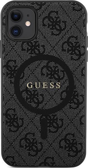 Produktbild Guess GUHMN61G4GFRK iPhone 11 6.1" / Xr czarny/black hardcase 4G Collection Leather Metal Logo MagSa (Apple iPhone 11, Apple iPhone XR)
