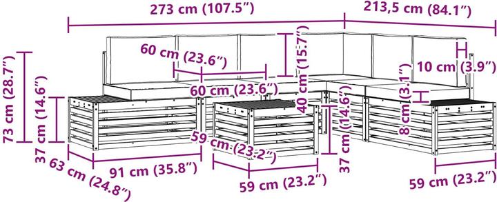 Produktbild vidaXL Outdoor-Sofa