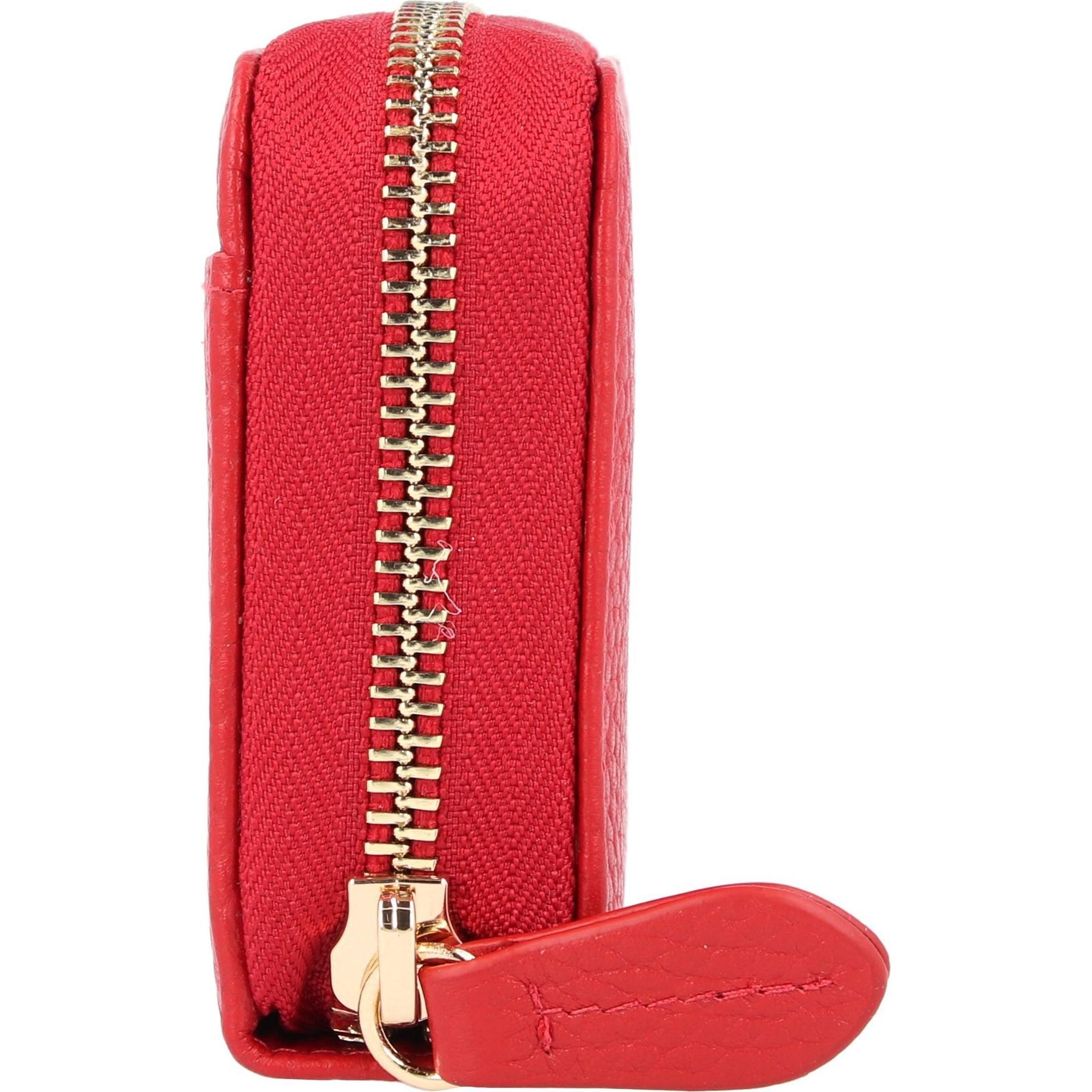 Thumbnail - Braun Büffel, Damen, Portemonnaie, Asti Kreditkartenetui Leder 10.5 cm, Rot