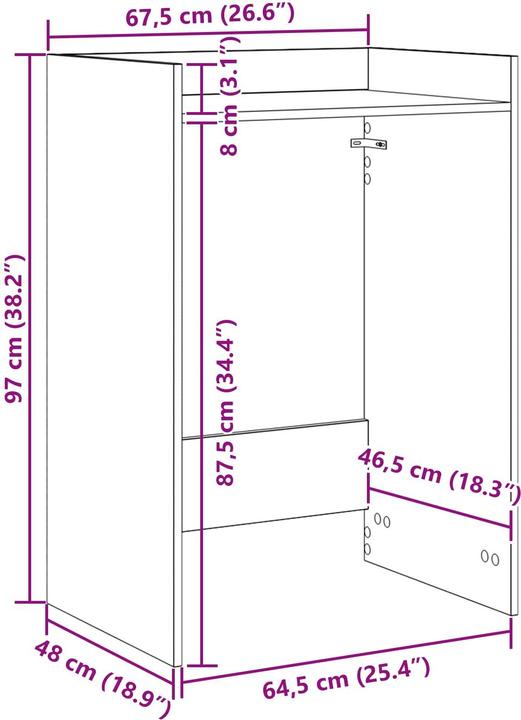 Produktbild vidaXL Waschmaschinen-Schrank