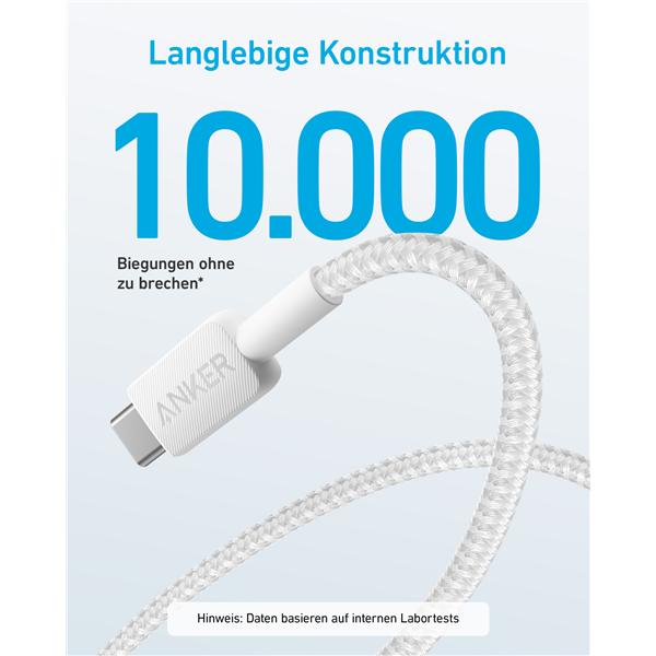 Immagine prodotto Anker CAVO 322 USB-A A USB-C 1,8M BLANCO (1.80 m, USB 2.0, 45 W)