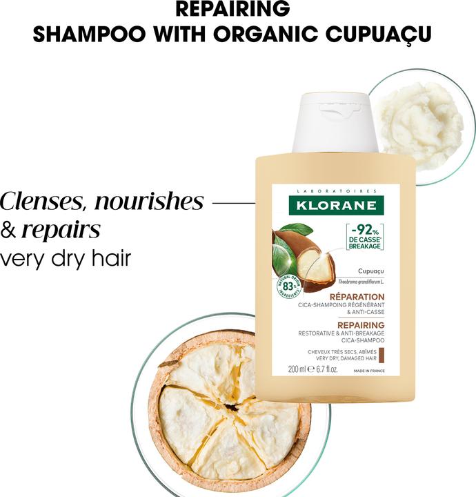 Produktbild Klorane Cupuau Bio Repairing Shampoo 200ml (200 ml, Flüssiges Shampoo)