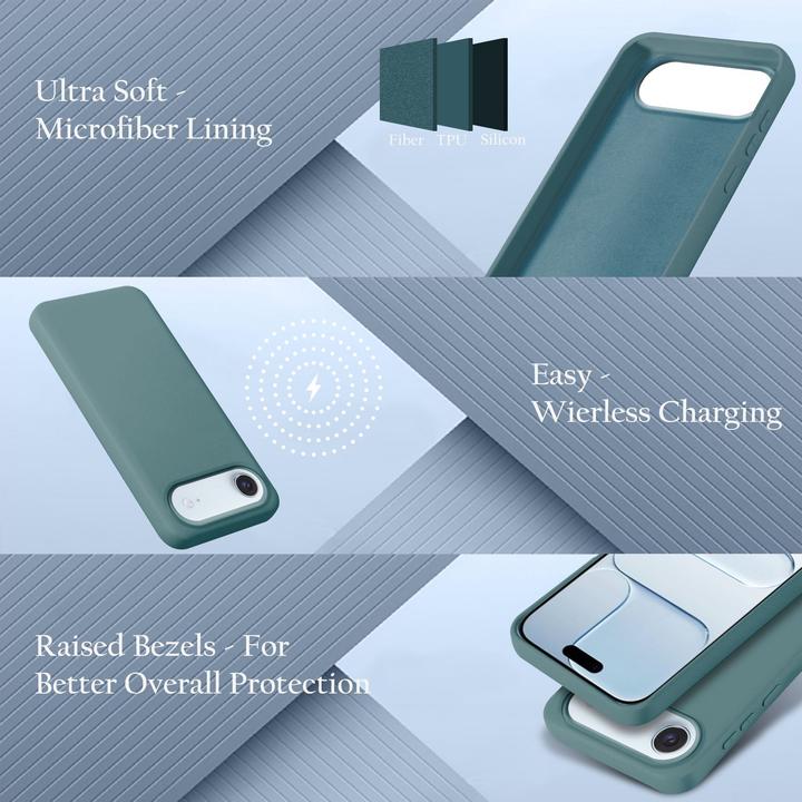 Actual product image Cadorabo Case for iPhone 17 AIR TPU Liquid Silicone Cover (Apple iPhone 17 Pro)