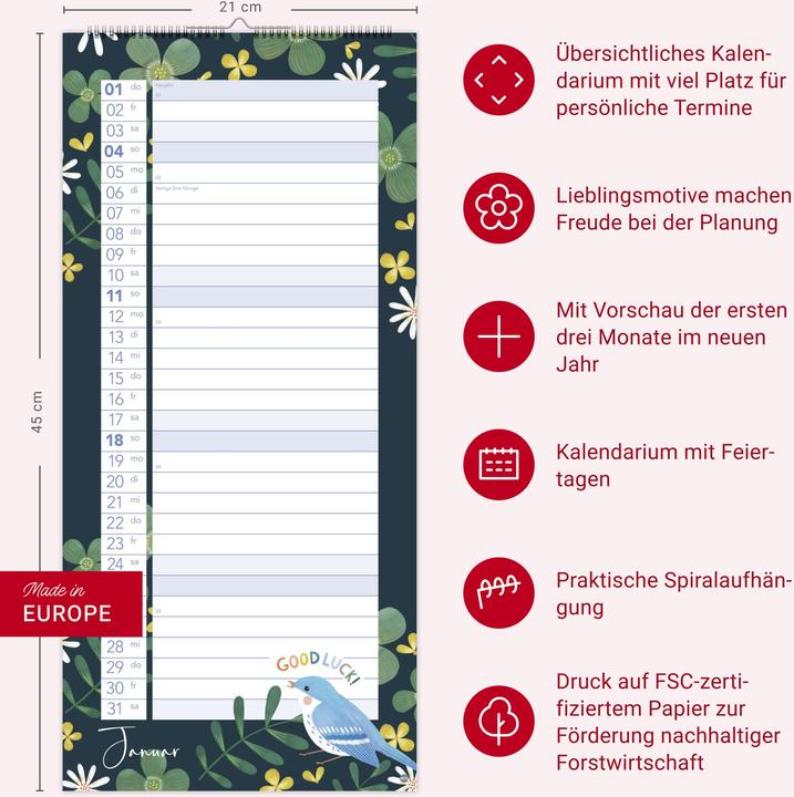 Produktbild Mein Planer 2026 (21 x 45 cm)