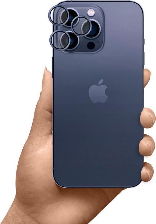 Actual product image 3MK HARDY Lens Protection Pro Glass for Apple iPhone 15 Pro - Blue (Apple iPhone 15 Pro)