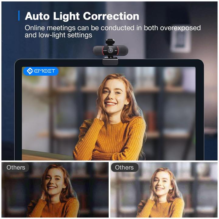 Productafbeelding EMeet SmartCam C960 4K 30fps UHD Webcam με Κάλυμμα και Διπλά Μικρόφωνα για Επαγγελματικές Βιντεοκλήσ