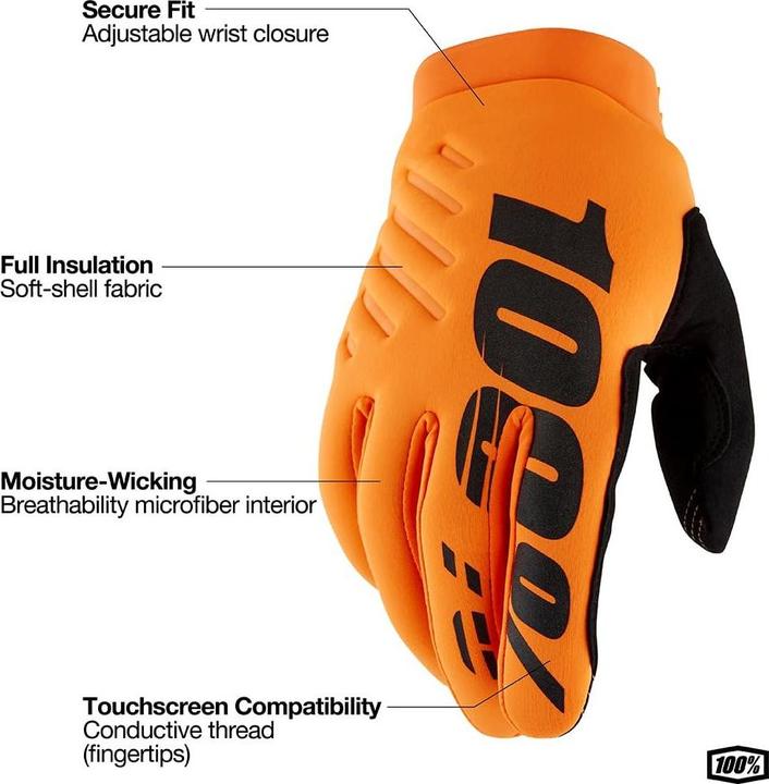 Produktbild 100% Gloves Brisker (S)