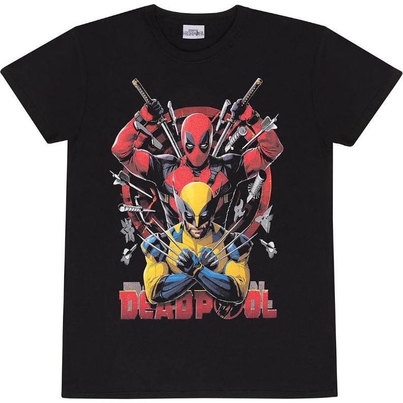 Heroes Inc, Maglietta, . Maglietta Deadpool 'Weapons' (Nero) (XX-Large), Nero, (L)