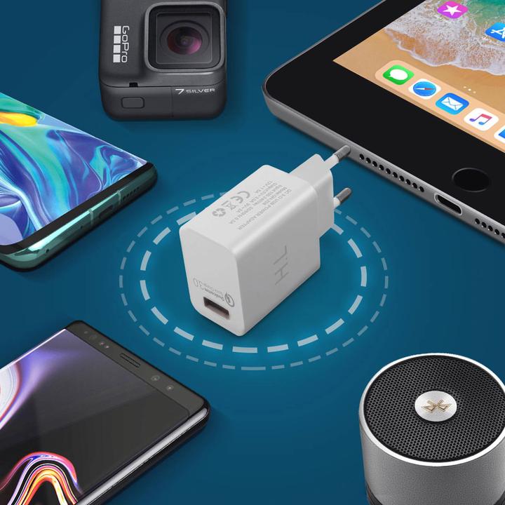 Produktbild Avizar Qualcomm Quick Charge 3.0 3A Netzteil + Lightning Kabel (18 W)