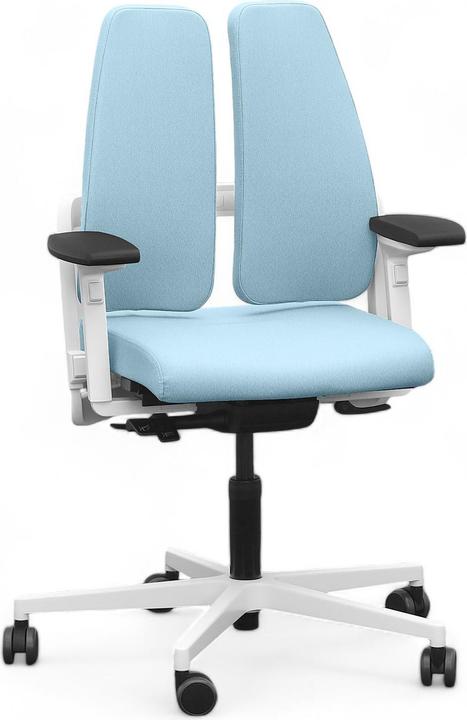 Sitag Bürostuhl SitagXilium DuoBack swissmade ergonomisch mit 4D Armlehnen, Blau, Neu (46 - 60 cm)