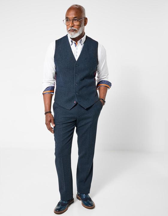 Produktbild Joe Browns Navy Herringbone Smart Trousers (34)