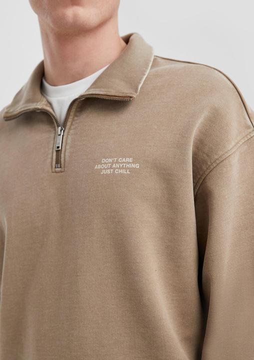 Produktbild s.Oliver Sweatshirt Gewaschener Sweat-Troyer mit Brustprint (M)