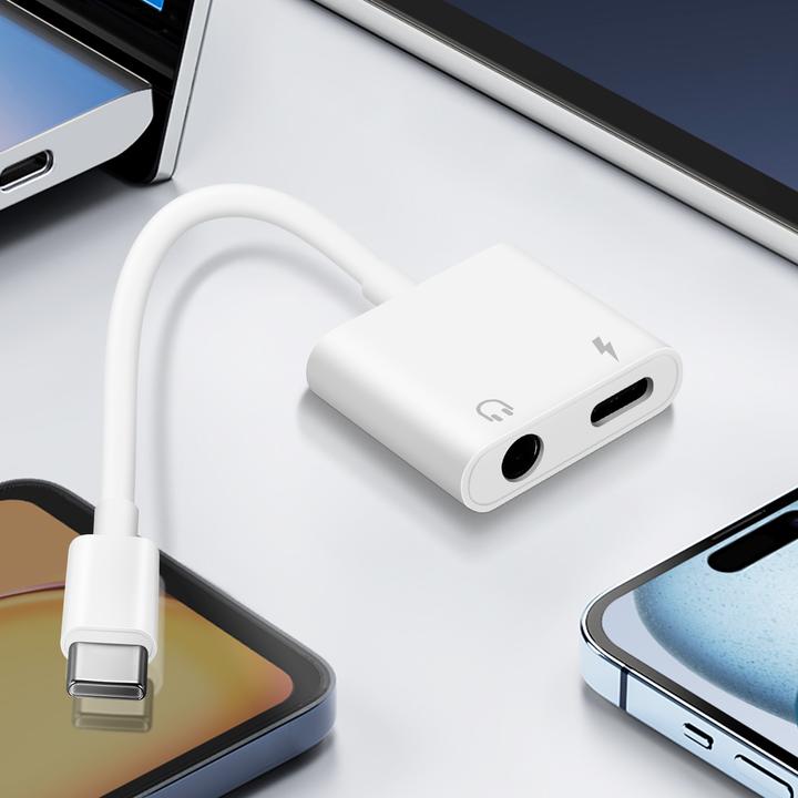 Produktbild Enkay USB-C auf 3.5mm + USB-C Audio- und Ladeadapter (USB-C, 3.5mm Klinke)