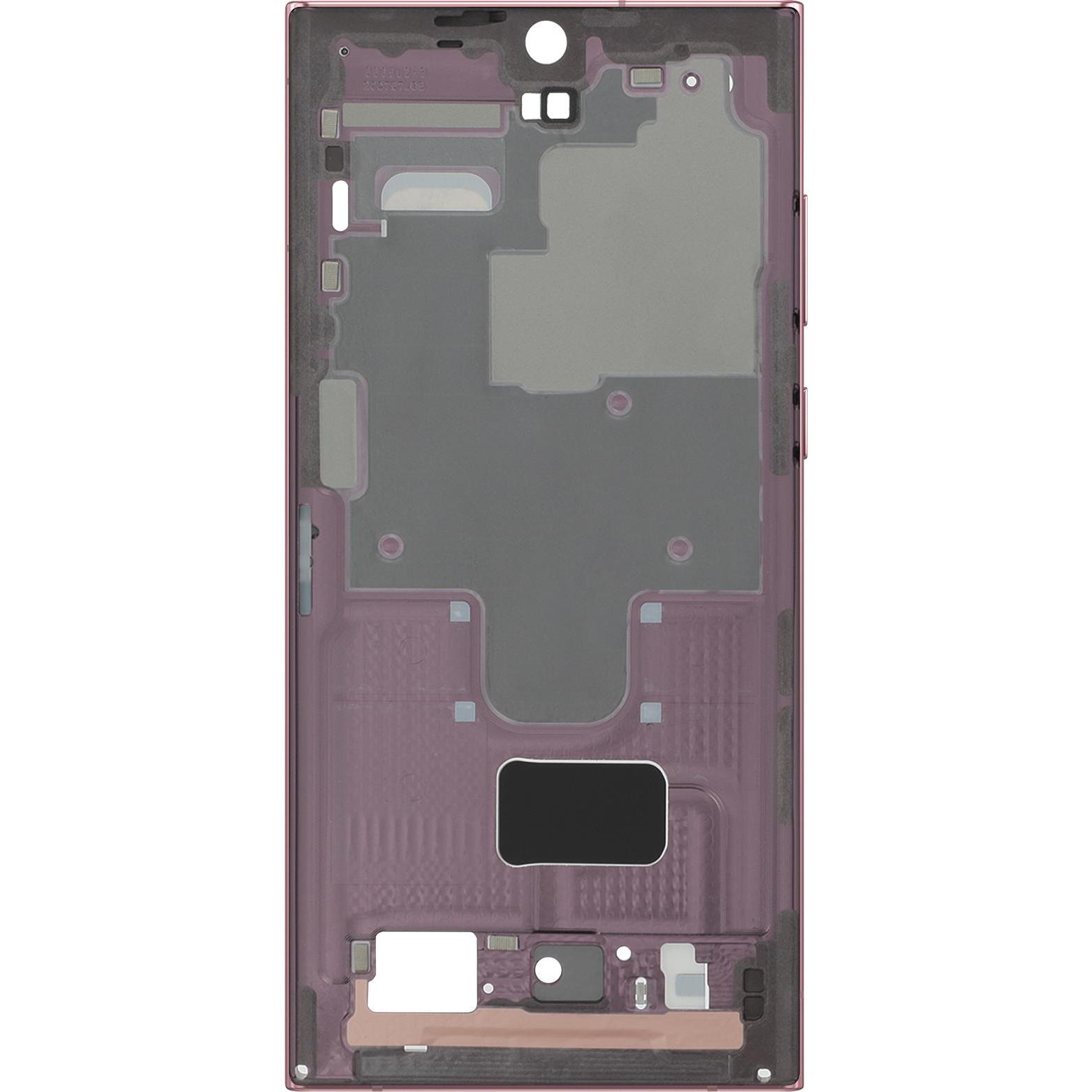 Samsung Original Mittelgehäuse Service Pack Galaxy S22 Ultra, Mobilgerät Ersatzteile, Rot