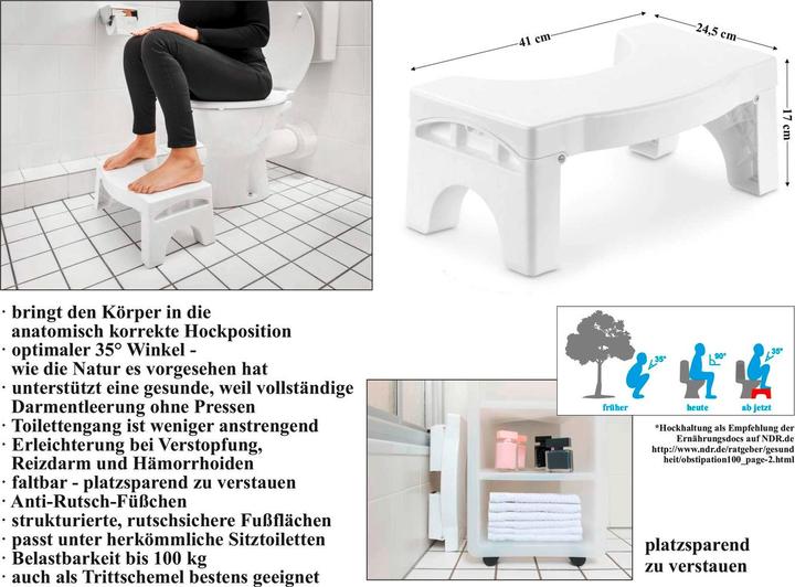 Actual product image Wenko Foldable toilet stool