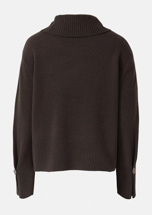 Produktbild Comma Strickpullover Wollmixpullover mit Falten- und Knopfdetail am Ärmel (32)