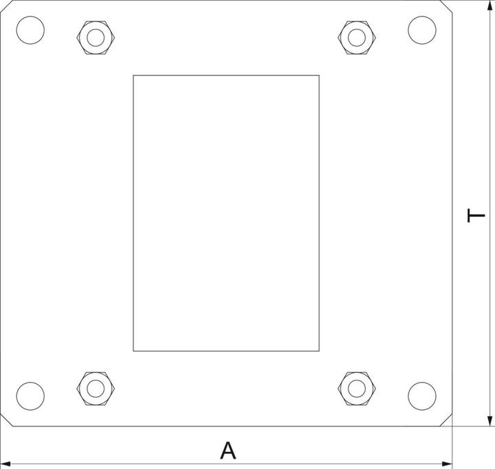 Actual product image OBO Bettermann OBO BSKM-GT 0711RW Counter plate T-branch for suspended mounting 70x110 pure white
