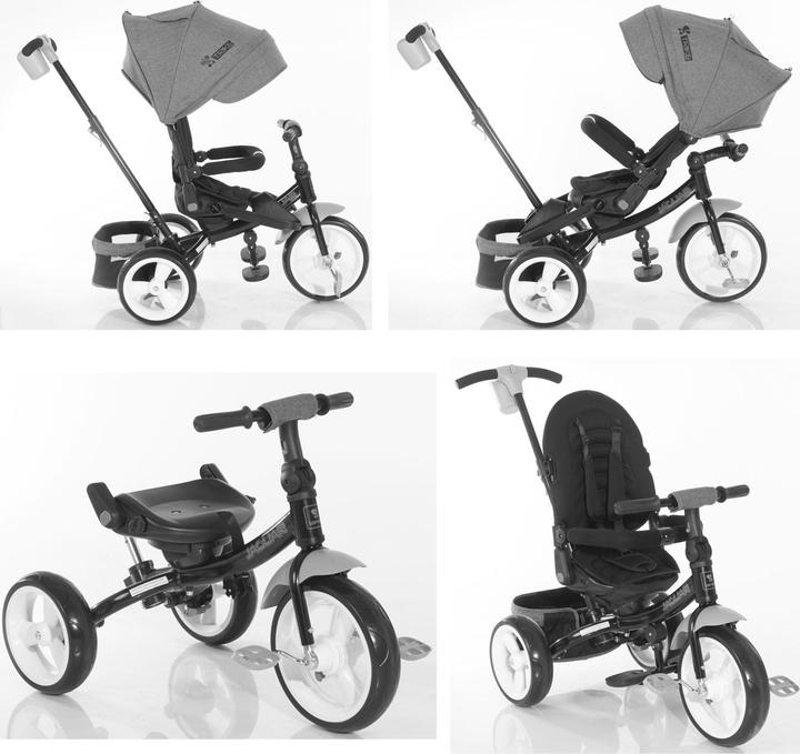 Actual product image Lorelli Tricycle Jaguar 4 in 1 folding roof