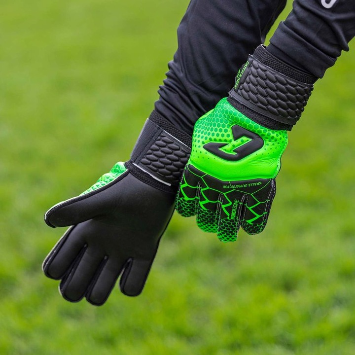 Produktbild Catch & Keep Fussballhandschuhe Kralle Protector Gr. 7 Grün Torwart Keeper Goalie Handschuhe (7)