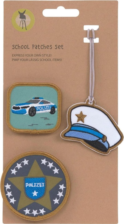 Lässig Badges Polizei 3-teilig (Zusätzliche Polsterung)