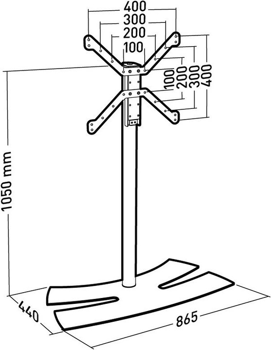 Actual product image Erard LUX-UP 1050L, max. screen thickness: 45mm, up to 55" & 30kg (Universal, 55", 30 kg)