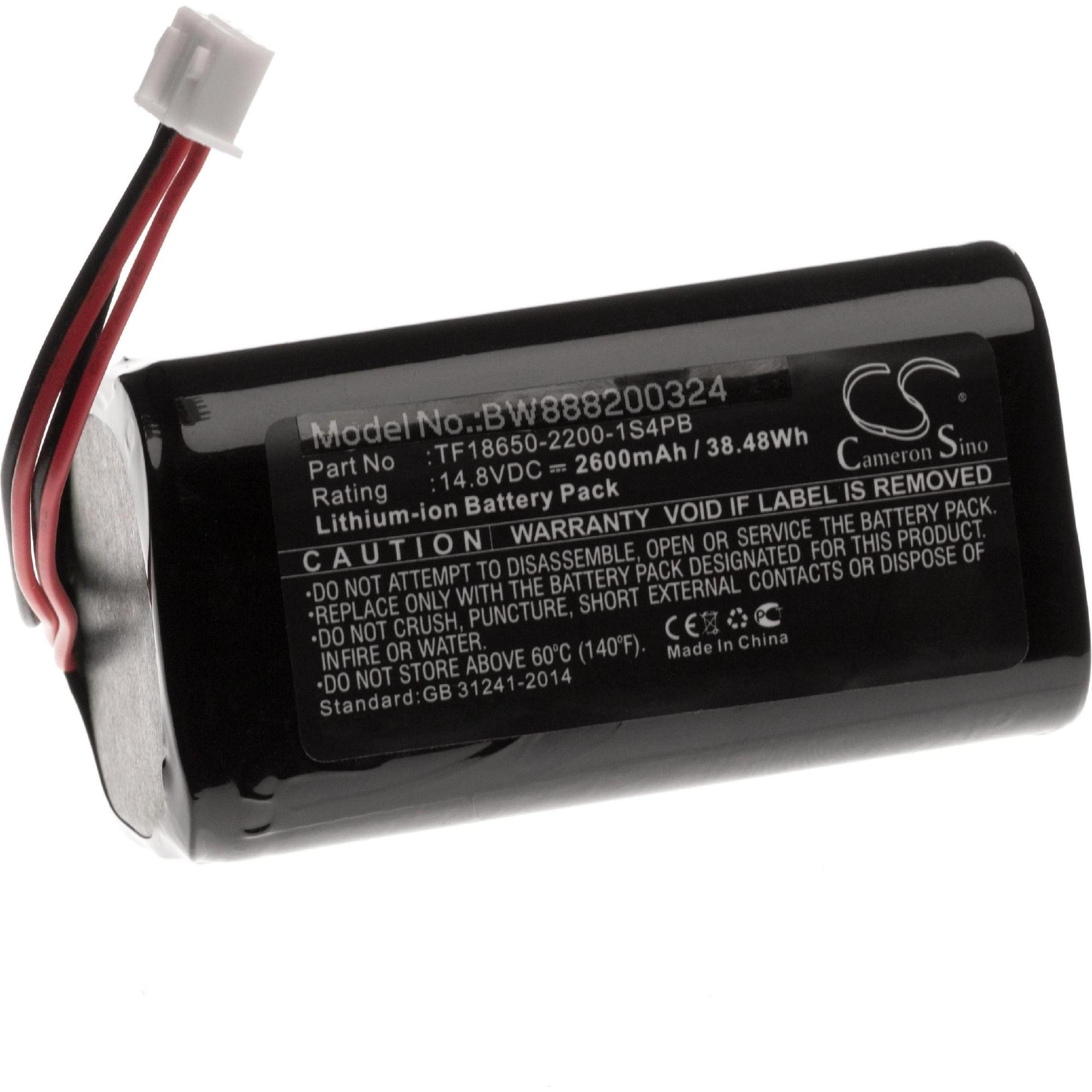 XCell Akku Ersatz für Audio Pro TF18650-2200-1S4PB für Lautsprecher Boxen Speaker (2600mAh, 14.8V, Li-Ion) (Ersatzfernbe...