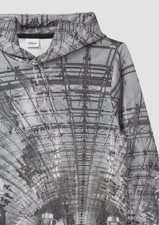 Produktbild s.Oliver Sweatshirt Hoodie mit All-over-Print (134, 140)