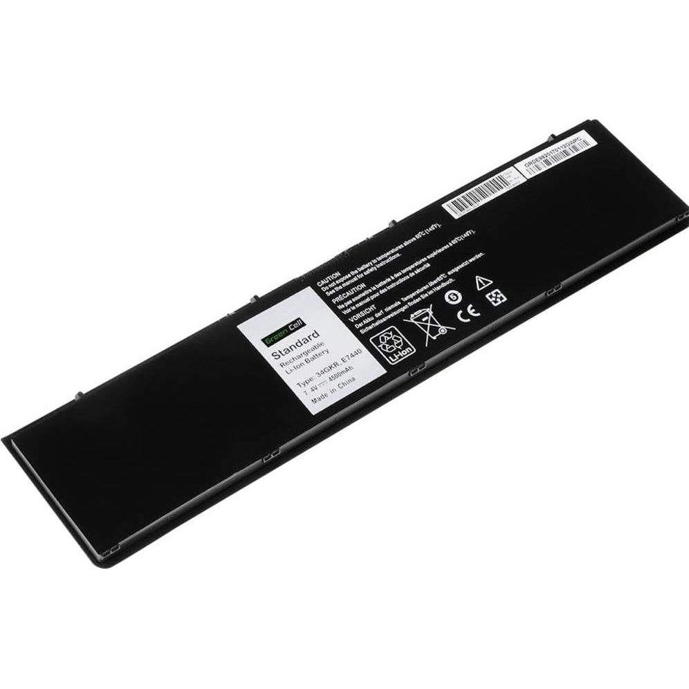 GreenCell Laptop-Akku für Dell Latitude E7440 / E7450 (4 Zellen, 4500 mAh), Notebook Akku, Schwarz