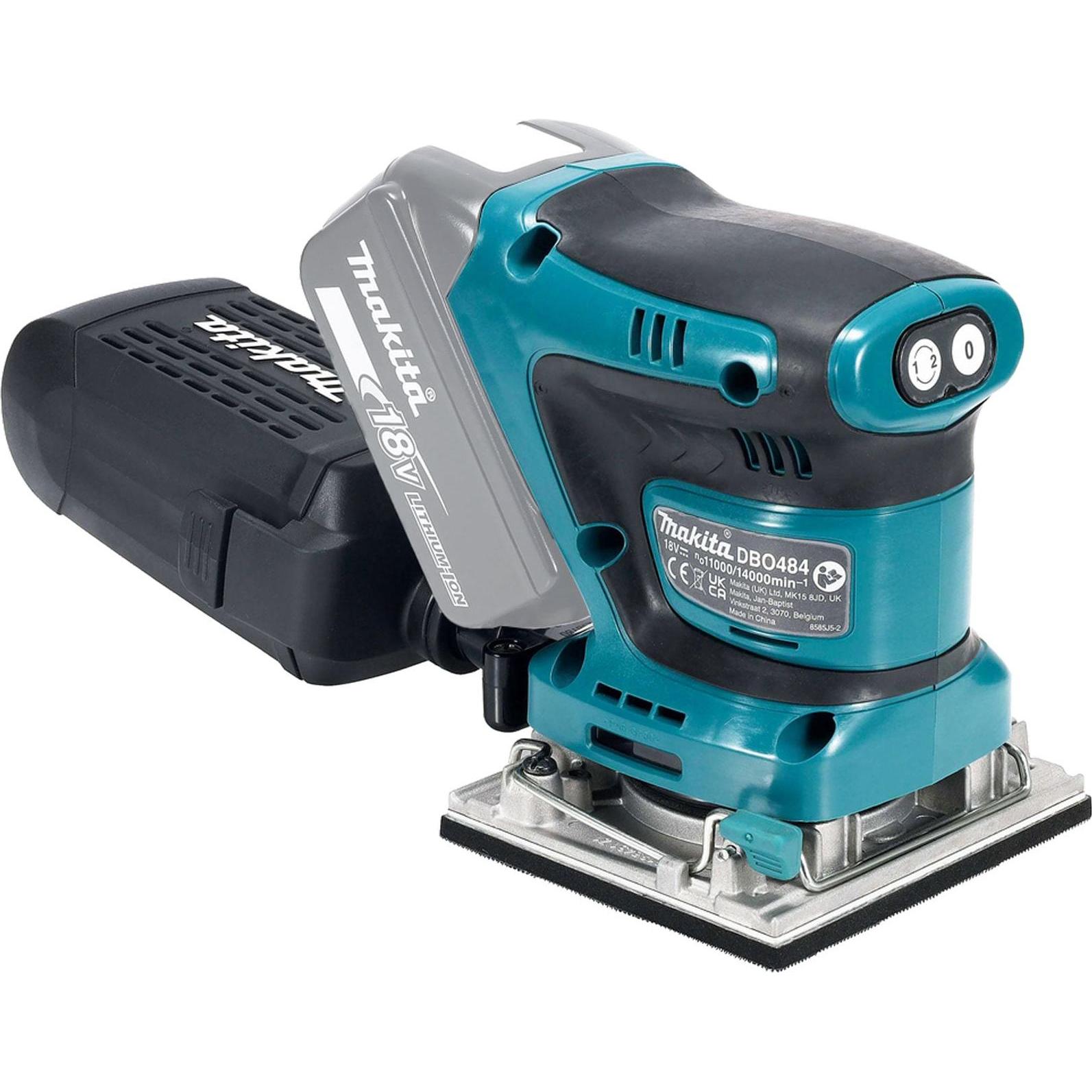 Makita Blu Rettificatrice + Lucidatrice, Dbo484z (Levigatrice Orbitale, 210 W)