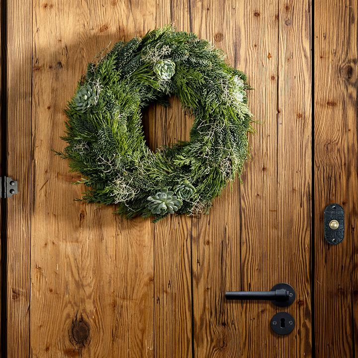 Image du produit VEG and the City Couronne de l'Avent avec des echeverias - sans bougies (40 cm)