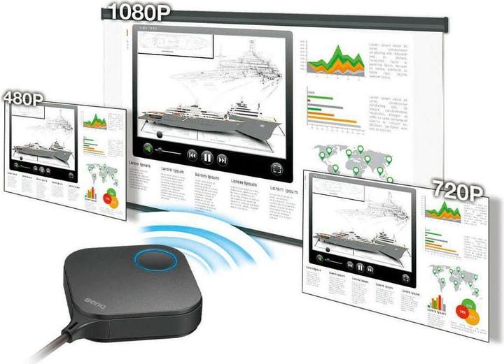 Image du produit BenQ InstaShow WDC10C (Boutons USB-C) (8 m, HDMI 1.4b, HDMI 1.4a)