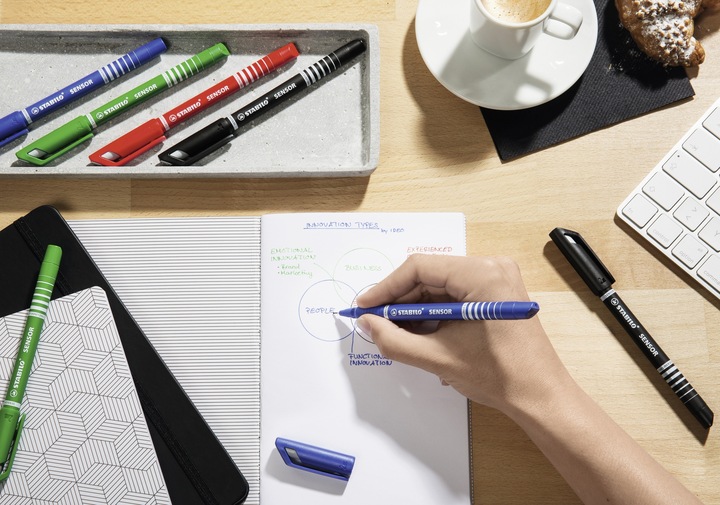 Actual product image STABILO Ink fine pen sensor (Black, 1 x)