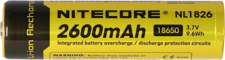 Produktbild Nitecore 18650 Li-Ion Akku für LED Taschenlampen NL186 mit 2600mAh, CR18650 18,6x70mm