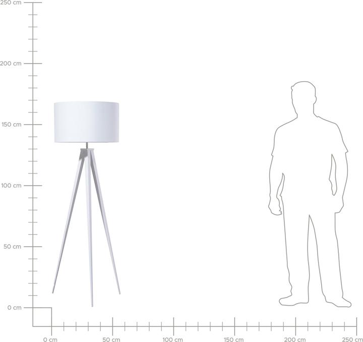 Actual product image Beliani Floor lamp white 156 cm drum shape STILETTO (E27)