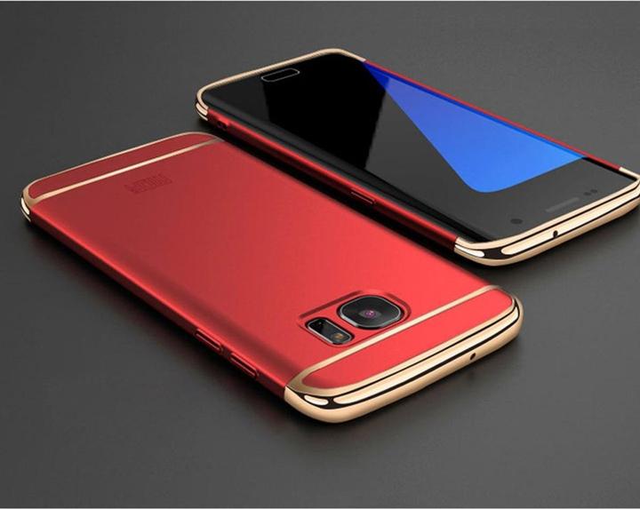 Actual product image König Design Mobile Case Protection Case for Samsung Galaxy J7 2017 Bumper 3 in 1 Cover Chrome Red (Samsung Galaxy A7 (2017))