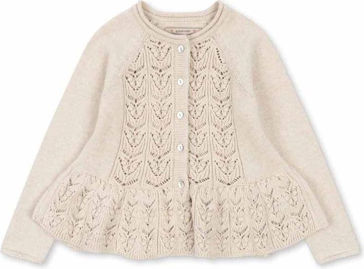 Actual product image Konges Slojd Cabby knitted cardigan Off White Melange (122, 128)