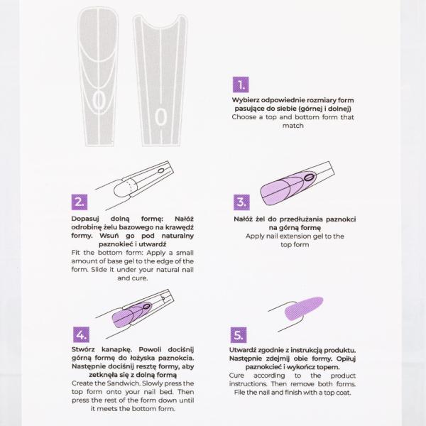 Immagine prodotto Molly Nails Sandwich Dual Forms - 15 Formen | 240 Stück (Unghie artificiali)