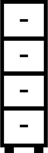 Immagine prodotto Mauser Armadio di archiviazione a sospensione, impugnature a U (43,5 x 60 x 135 cm)