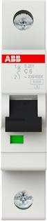 Image du produit ABB Disjoncteur S200 6A 1-P type C 6kA